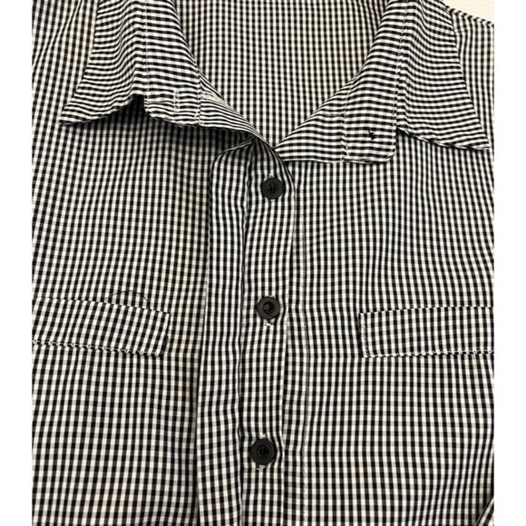 Ladies Black and White Checked Shirt Size XL - Picture 4 of 8